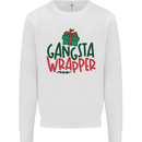 Gangsta Wrapper Funny Christmas Present Mens Sweatshirt Jumper White