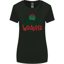 Gangsta Wrapper Funny Christmas Present Womens Wider Cut T-Shirt Black