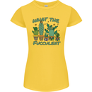 Gardening Fucculent Funny Plant Botanist Womens Petite Cut T-Shirt Yellow