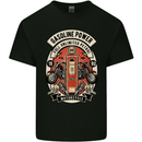 Gasoline Power Biker Motorcycle Motorbike Mens Cotton T-Shirt Tee Top Black