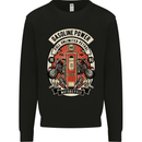 Gasoline Power Biker Motorcycle Motorbike Mens Sweatshirt Jumper Black