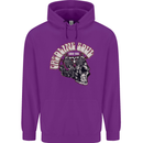 Gasoline Soul Biker Skull Motorbike Chopper Childrens Kids Hoodie Purple