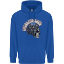Gasoline Soul Biker Skull Motorbike Chopper Childrens Kids Hoodie Royal Blue