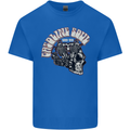Gasoline Soul Biker Skull Motorbike Chopper Mens Cotton T-Shirt Tee Top Royal Blue