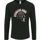Gasoline Soul Biker Skull Motorbike Chopper Mens Long Sleeve T-Shirt Black