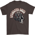Gasoline Soul Biker Skull Motorbike Chopper Mens T-Shirt Cotton Gildan Dark Chocolate