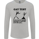 Gay Test Funny LGBT Mens Long Sleeve T-Shirt Sports Grey
