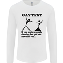 Gay Test Funny LGBT Mens Long Sleeve T-Shirt White