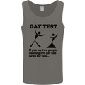 Gay Test Funny LGBT Mens Vest Tank Top Charcoal