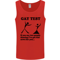Gay Test Funny LGBT Mens Vest Tank Top Red