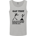 Gay Test Funny LGBT Mens Vest Tank Top Sports Grey