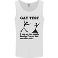 Gay Test Funny LGBT Mens Vest Tank Top White