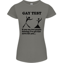 Gay Test Funny LGBT Womens Petite Cut T-Shirt Charcoal