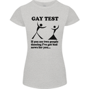 Gay Test Funny LGBT Womens Petite Cut T-Shirt Sports Grey