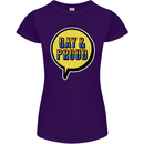 Gay and Proud LGBT Pride Awareness Womens Petite Cut T-Shirt Purple