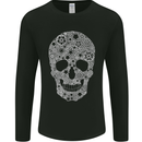 Gear Skull Biker Motorcycle Motorbike Cars Mens Long Sleeve T-Shirt Black