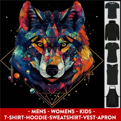Geometric Wolf Wolves Mens Womens Kids Unisex Main Image