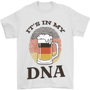 German Beer It's in My DNA Funny Germany Mens T-Shirt Cotton Gildan White