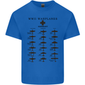 German War Planes WWII Fighters Aircraft Mens Cotton T-Shirt Tee Top Royal Blue