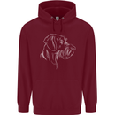 German Wirehaired Pointer Mens 80% Cotton Hoodie Maroon