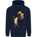 Get Naked Censored Banana Funny Mens 80% Cotton Hoodie Navy Blue