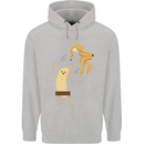 Get Naked Censored Banana Funny Mens 80% Cotton Hoodie Sports Grey