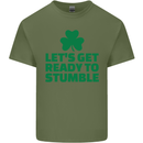 Get Ready to Stumble St. Patrick's Day Mens Cotton T-Shirt Tee Top Military Green