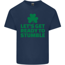 Get Ready to Stumble St. Patrick's Day Mens Cotton T-Shirt Tee Top Navy Blue