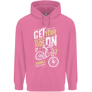 Get Your Ride on Downhill Mountain Biking Childrens Kids Hoodie Azalea
