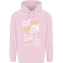 Get Your Ride on Downhill Mountain Biking Childrens Kids Hoodie Light Pink