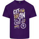 Get Your Ride on Downhill Mountain Biking Mens Cotton T-Shirt Tee Top Purple