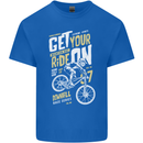 Get Your Ride on Downhill Mountain Biking Mens Cotton T-Shirt Tee Top Royal Blue