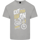 Get Your Ride on Downhill Mountain Biking Mens Cotton T-Shirt Tee Top Sports Grey