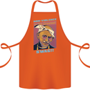 Ghandi Parody Gangsta Rap Music Hip Hop Cotton Apron 100% Organic Orange