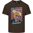 Ghandi Parody Gangsta Rap Music Hip Hop Kids T-Shirt Childrens Chocolate