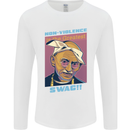 Ghandi Parody Gangsta Rap Music Hip Hop Mens Long Sleeve T-Shirt White