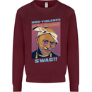 Ghandi Parody Gangsta Rap Music Hip Hop Mens Sweatshirt Jumper Maroon