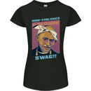 Ghandi Parody Gangsta Rap Music Hip Hop Womens Petite Cut T-Shirt Black