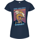 Ghandi Parody Gangsta Rap Music Hip Hop Womens Petite Cut T-Shirt Navy Blue