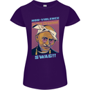 Ghandi Parody Gangsta Rap Music Hip Hop Womens Petite Cut T-Shirt Purple