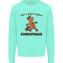 Gingerbread Man Unicorn Christmas Mens Sweatshirt Jumper Peppermint