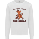 Gingerbread Man Unicorn Christmas Mens Sweatshirt Jumper White