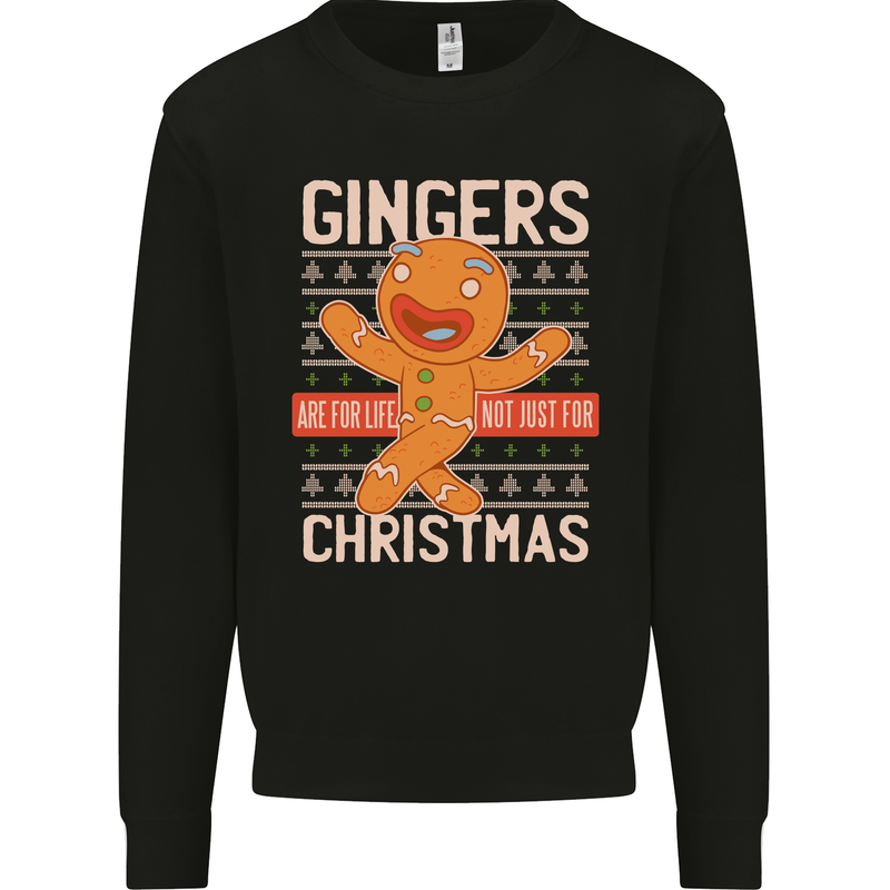 Gingers Are for Life Not Just for Christmas Mens Sweatshirt Jumper Black