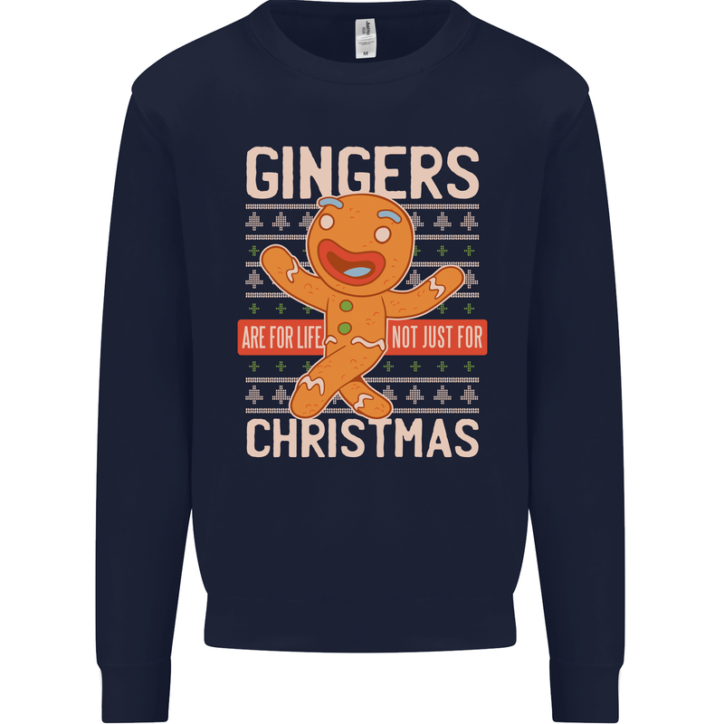 Gingers Are for Life Not Just for Christmas Mens Sweatshirt Jumper Navy Blue