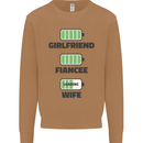 Girlfriend Fiance Wife Loading Engagement Mens Sweatshirt Jumper Caramel Latte