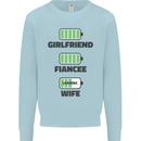 Girlfriend Fiance Wife Loading Engagement Mens Sweatshirt Jumper Light Blue