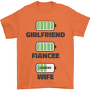 Girlfriend Fiance Wife Loading Engagement Mens T-Shirt Cotton Gildan Orange