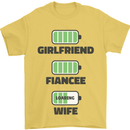 Girlfriend Fiance Wife Loading Engagement Mens T-Shirt Cotton Gildan Yellow