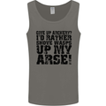 Give up Archery? Funny Archer Offensive Mens Vest Tank Top Charcoal