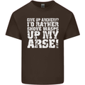 Give up Archery? Funny Offensive Archer Mens Cotton T-Shirt Tee Top Dark Chocolate